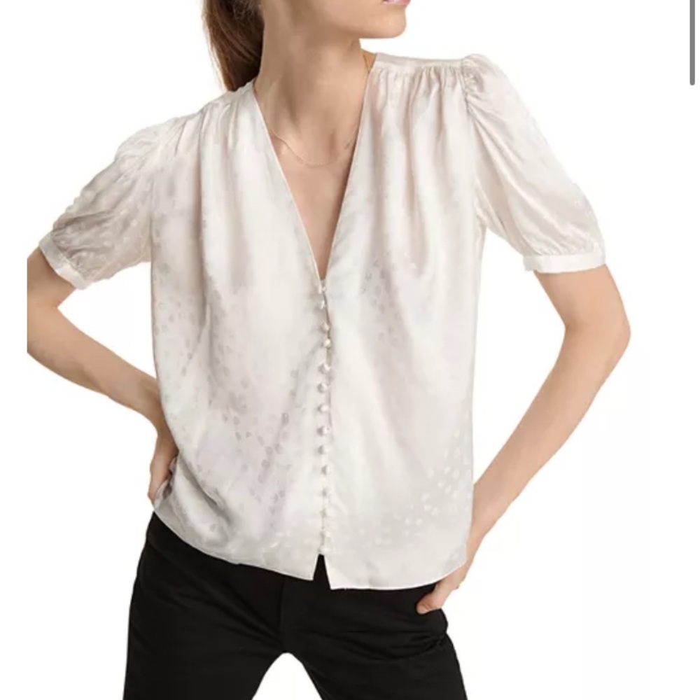 🇫🇷 The Kooples Ivory Button-Down Blouse